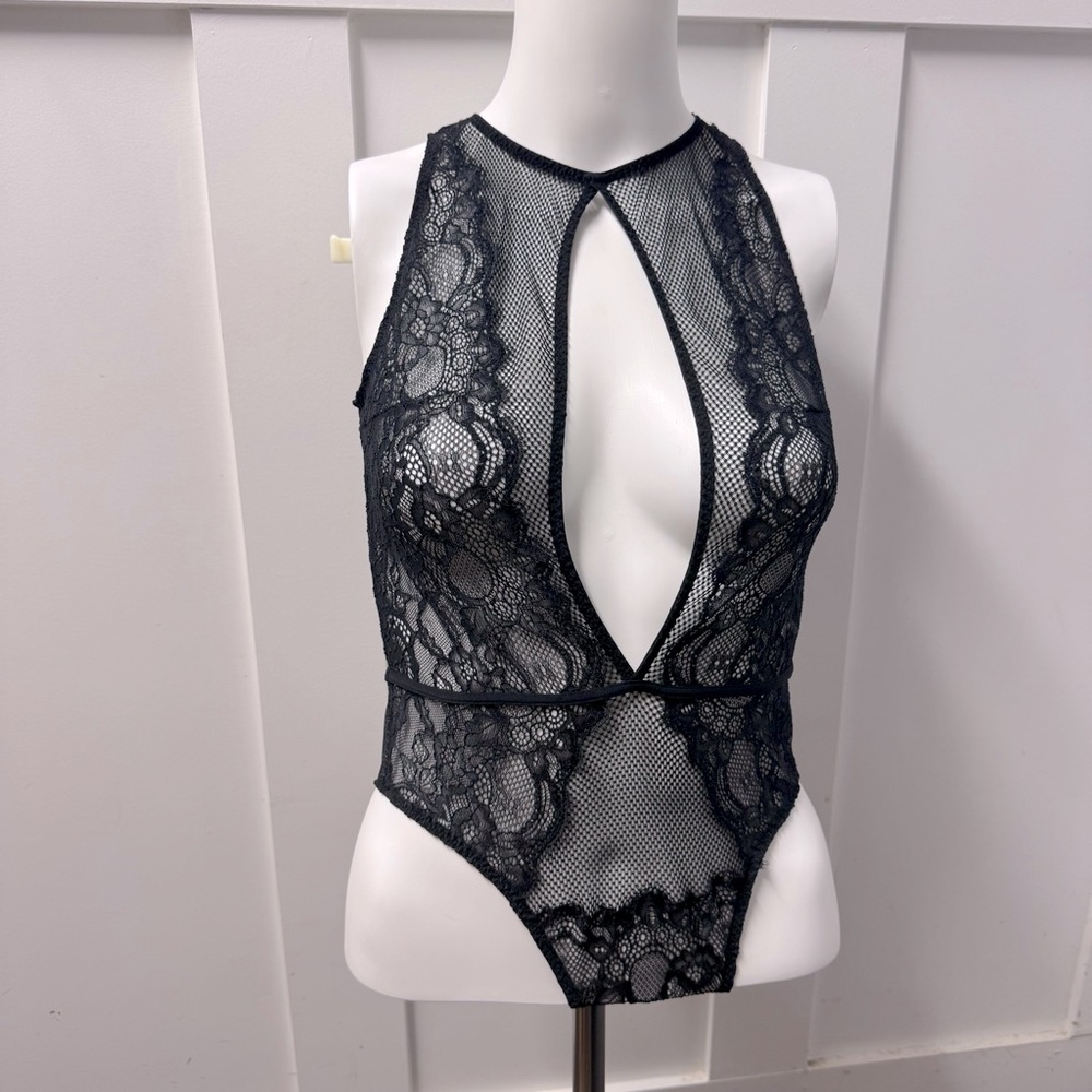 La Senza‎ black lace body suit size S/M